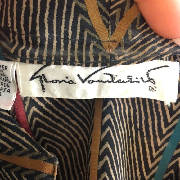 Gloria Vanderbilt Vintage Maxi Dress V-neck Size 16 - Picture 7 of 9